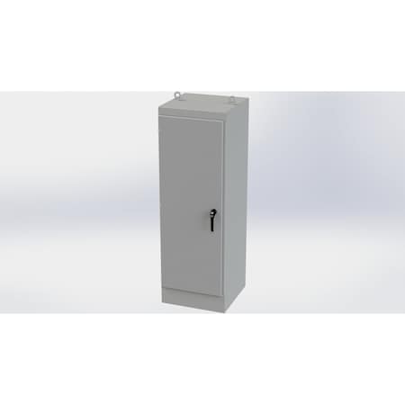 Saginaw Control & Engineering 3 Point Latch with Padlock/Keylock Handle Electrical Enclosures, 72 in H, 24 in D, 24 in W SCE-72EL2424FS